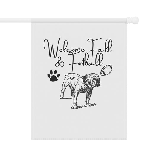 Fall Football Bulldog Garden Flag
