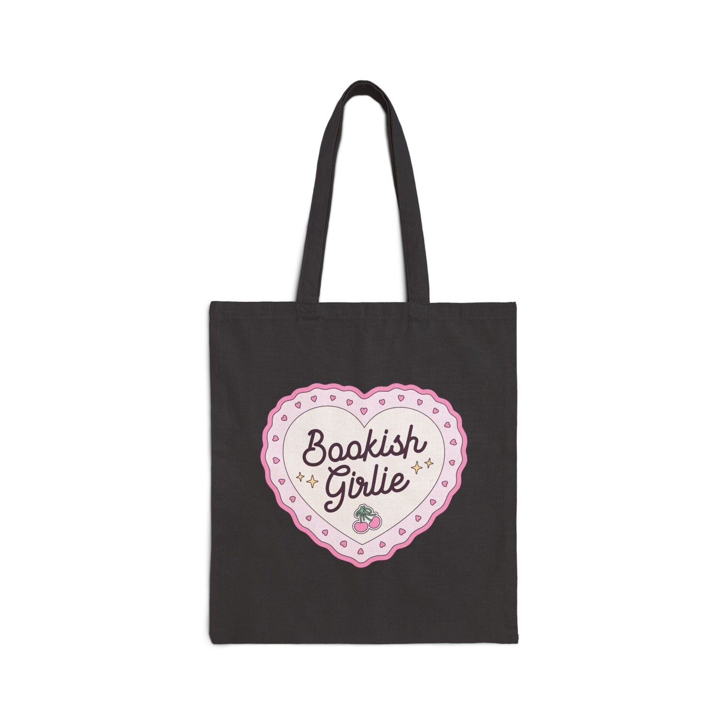 Bookish Girlie Canvas Tote Bag | Lightweight Book Lover Tote