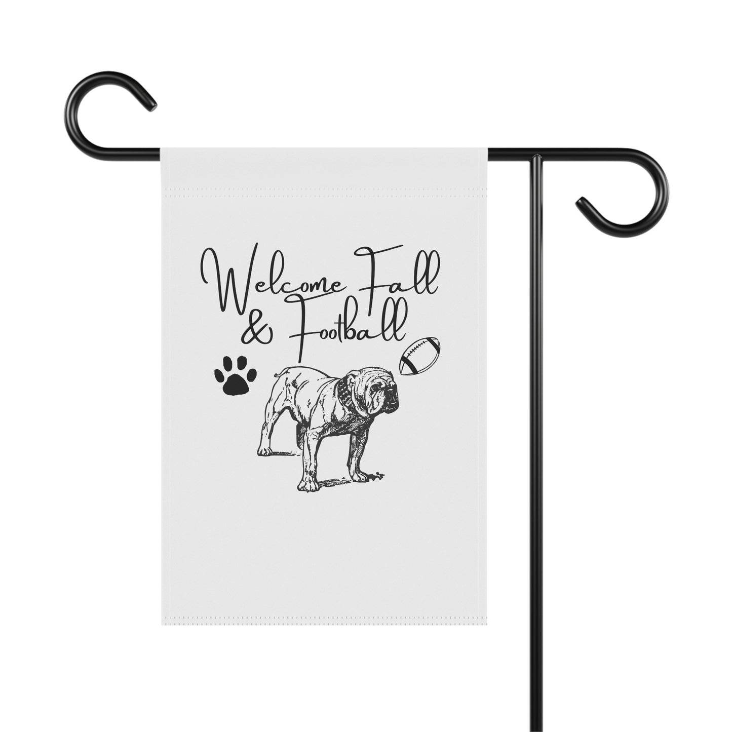 Fall Football Bulldog Garden Flag