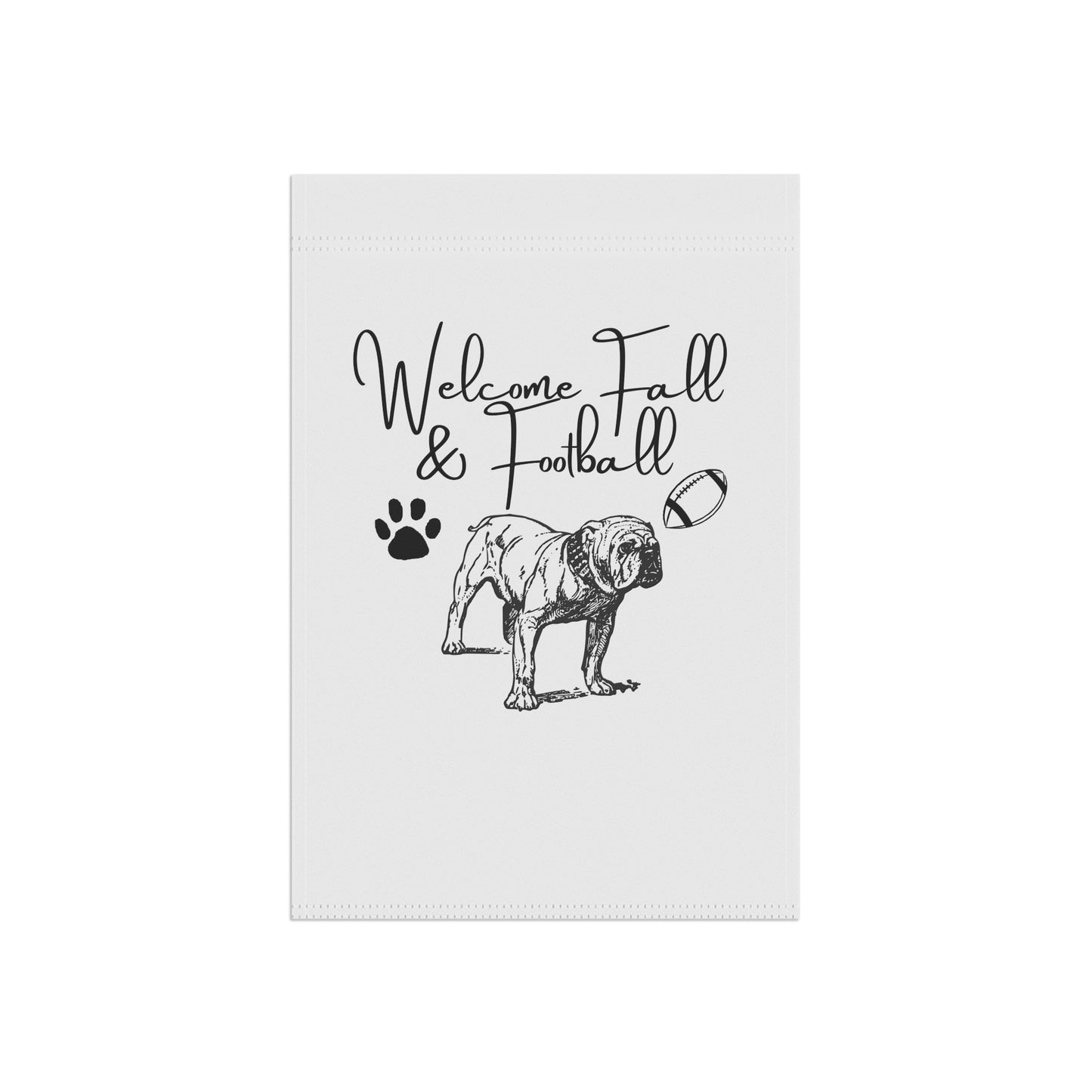 Fall Football Bulldog Garden Flag