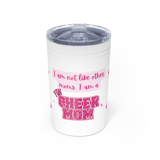 Fun Cheer Mom Tumbler 11oz, Vacuum Insulated Stainless Steel | Cheerleader Parent Cup
