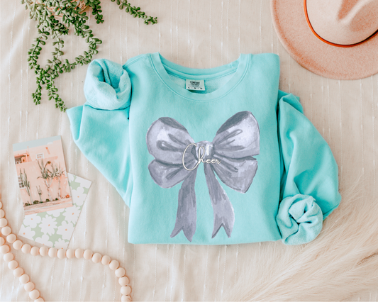 Cheer Bow Crewneck Sweatshirt (Comfort Colors)