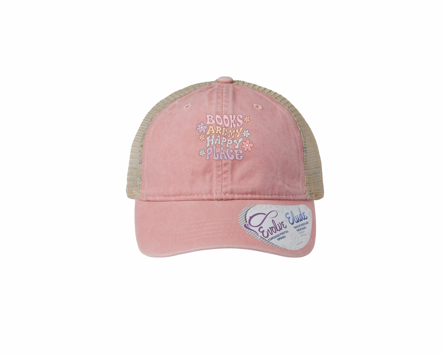 Books Are My Happy Place Hat | Book Lover Baseball Cap | Reader Gift | Bookish Aesthetic Hat | Library Lover