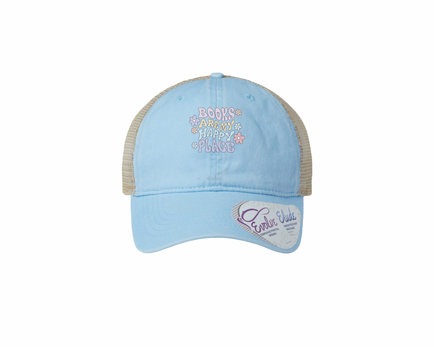 Books Are My Happy Place Hat | Book Lover Baseball Cap | Reader Gift | Bookish Aesthetic Hat | Library Lover