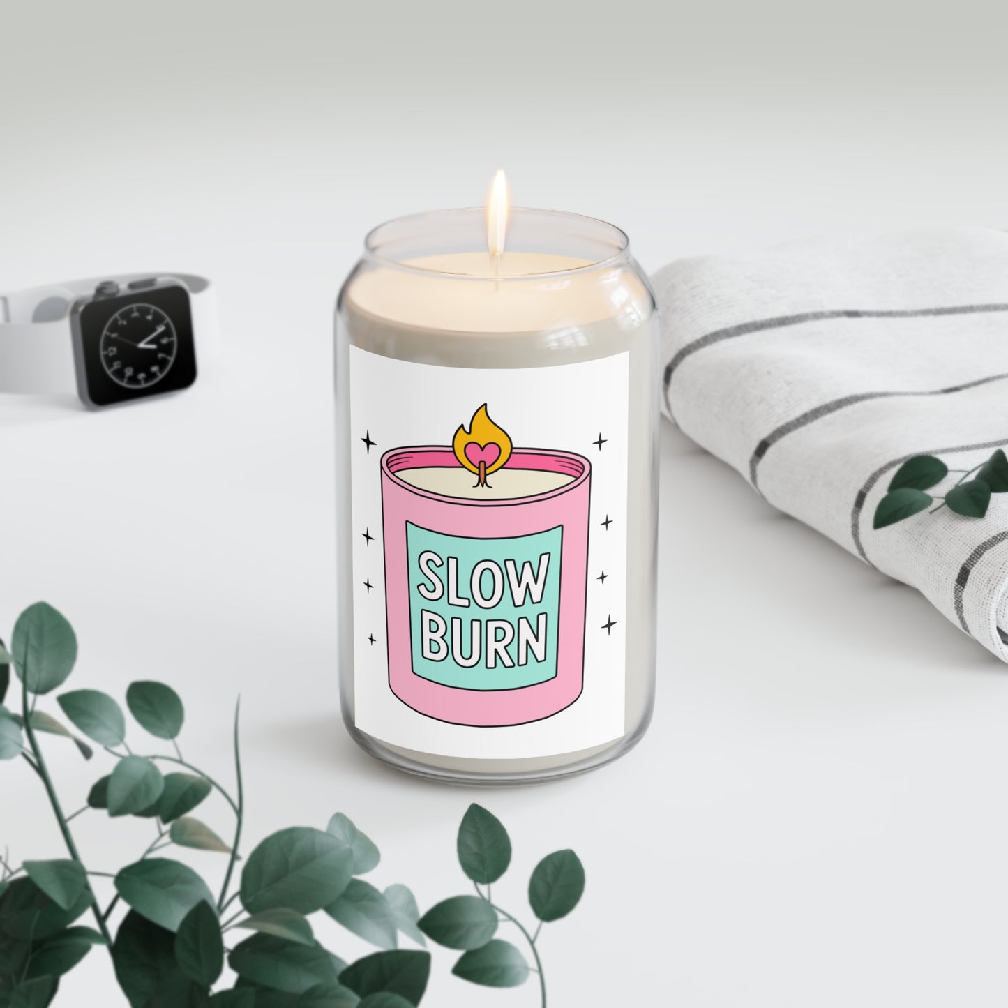 Slow Burn Candle Scented Soy Candle 13.75oz | Relaxing Aromatherapy