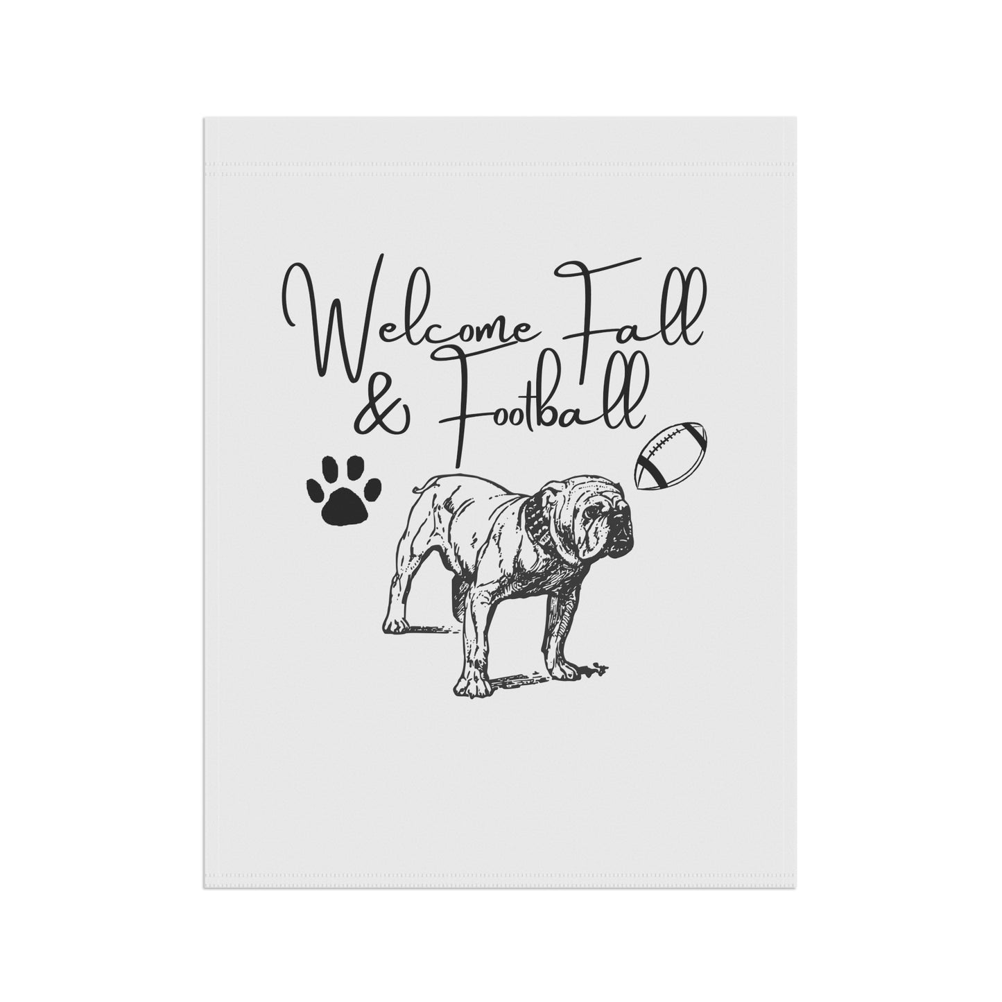 Fall Football Bulldog Garden Flag