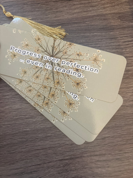 Progress over perfection - Bookmark